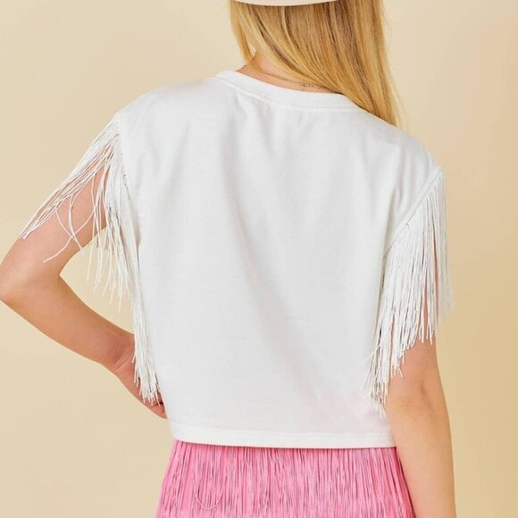 In My Cowgirl Era Fringe & Rhinestone Top - Picture 3 of 14